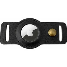 Bakani Leather Deri Airtag Köpek Tasması Aparatı, Tasmaya Takılabilen Apple Airtag Kılıfı, El Yapımı Hakiki Deri