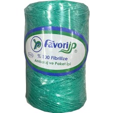Favori Ip 5000 Denye -0.8 Mm- Ambalaj ve Paket Ipi Naylon Burgulu Örgü Çamaşır Ipi - Yeşil - 1 Adet
