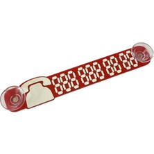 DS LLC Ieg™ Araç Cam Önü Telefon Numaratörü Park Tel Pleksi Kırmızı Beyaz