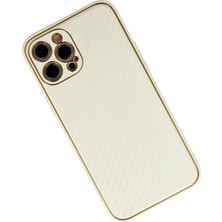 DS LLC Ieg™  Iphone 12 Pro Max Kılıf Coco Karbon Silikon - Beyaz