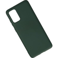 DS LLC Ieg™  Samsung Galaxy S20 Plus Kılıf Nano Içi Kadife Silikon - Koyu Yeşil