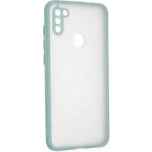 DS LLC Ieg™  Samsung Galaxy A11 Kılıf Montreal Silikon Kapak - Turkuaz