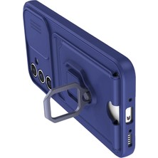 DS LLC Ieg™  Samsung Galaxy A56 Kılıf Zuma Kartvizitli Yüzüklü Silikon - Lacivert