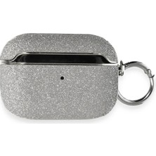 DS LLC Ieg™  Airpods Pro (1.nesil) Spell Simli Kılıf - Gümüş