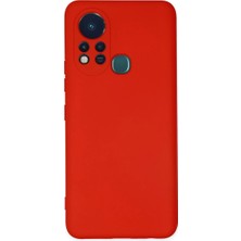 DS LLC Infinix Hot 11S Kılıf Nano Içi Kadife Silikon - Kırmızı