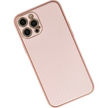 DS LLC Ieg™  Iphone 12 Pro Kılıf Coco Karbon Silikon - Pembe