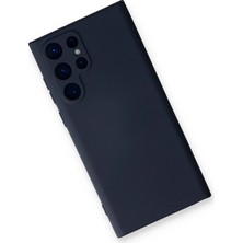 DS LLC Ieg™  Samsung Galaxy S23 Ultra Kılıf Nano Içi Kadife Silikon - Lacivert