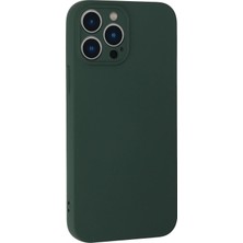 DS LLC Ieg™  Iphone 13 Pro Kılıf Nano Içi Kadife Silikon - Koyu Yeşil