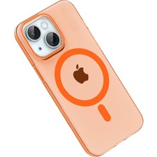 DS LLC Ieg™  Apple Iphone 14 Pc Blank Magsafe Kapak - Turuncu