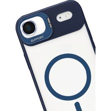 DS LLC Ieg™  Apple Iphone 17 Air Remim Lensli Magsafe Standlı Kapak - Lacivert