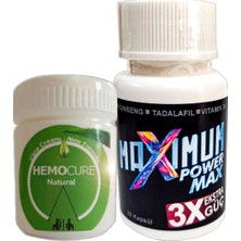 Hemocure Cream 50 ml Özel Karışıım Krem + Maximum Power Max Erkeklere Özel 30 Lu Anlık Bakım Ürünü