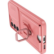 DS LLC Ieg™  Samsung Galaxy S24 Plus Kılıf Zuma Kartvizitli Yüzüklü Silikon - Pembe