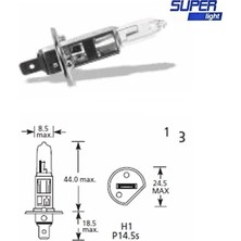 DS LLC Ieg™ Super Light H1 Halojen Far Ampülü 12 Volt 60-55 Watt