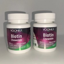 Voonka Biotin Chewable 60 Tablet Saçımı ve Tırnaklarımı Önemsiyorum 2'li Kofre Set- Kofre