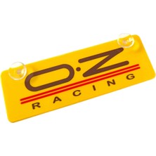 DS LLC Ieg™ O.z Racing Sarı Dekor Plaka Vantuzlu Cam Süsü 22X7.5CM