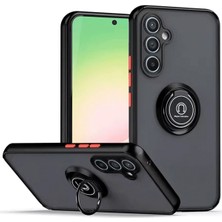 DS LLC Ieg™  Samsung Galaxy S23 Fe Kılıf Montreal Yüzüklü Silikon Kapak - Siyah