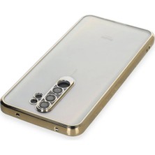 DS LLC Ieg™  Xiaomi Redmi Note 8 Pro Kılıf Razer Lensli Silikon - Gold