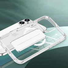 DS LLC Ieg™  Iphone 16 Pro Kılıf Alfa Magsafe Standlı Kapak - Şeffaf