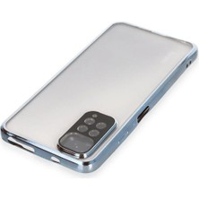 DS LLC Ieg™  Xiaomi Redmi Note 11 Kılıf Razer Lensli Silikon - Açık Mavi