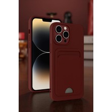 DS LLC Ieg™  Iphone 13 Pro Kılıf Kelvin Kartvizitli Silikon - Bordo