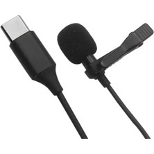 DS LLC Ieg™  Type-C 2 Metre Double Mikrofon - Siyah