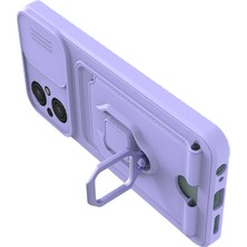 DS LLC Ieg™  Xiaomi Poco M5 Kılıf Zuma Kartvizitli Yüzüklü Silikon - Lila