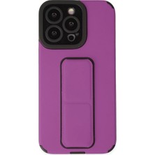 DS LLC Iphone 13 Pro Max Kılıf Mega Standlı Silikon - Mor
