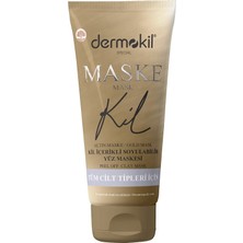 Dermokil Gold Yüz Maskesi 75 ml Soyulabilir Kil İçerikli Tüm Cilt Tipleri İçin Nemlendirici Maske