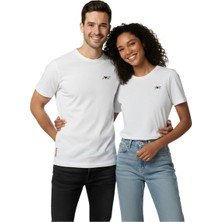 Piero Perla Love Detaylı Slim Fit Erkek & Kadın Bisiklet Yaka T-Shirt Seti