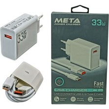 Meta MP33AC 33W USB & Usb-A To Type-C Kablo