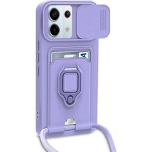 WebMediCode Note 13 Pro 5g Kılıf Zuma Kartvizitli Yüzüklü - Lila