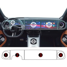 Ael-Tech Mercedes Glb Uyumlu Dijital Gösterge ve Navigasyon 9h Nano Ekran Koruyucu 4'lü Set 2026-2027