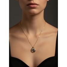 G&a Jewels Derin Sessizlik 925 Ayar Oksitli Yaldız (Altın) Kaplama Gümüş Kolye