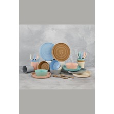 Makri Home 30 Parça Piknik Seti 6 Kişilik Tabak, Kase, Bardak, Kaşık, Çatal, Plastik