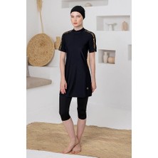 Adasea Likralı Yarım Kol Taytlı Mayo 61604