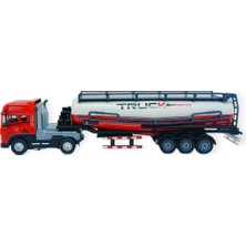 Vardem Metal Tır 1:24 - Sesli Işıklı Tanker Tır 39 cm - Kırmızı Kafa