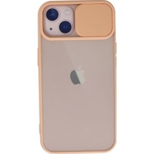 DS LLC Iphone 13 Kılıf Palm Buzlu Kamera Sürgülü Silikon - Pembe