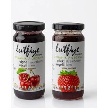 2li Set Lutfiye Organik Vişne Reçeli 280 gr + Lutfiye Organik Çilek Reçeli 280 gr