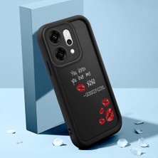 HONTINGA Oppo Reno 14 Pro 5g ile Uyumlu Kılıfı Düşüme Önleyici Basitlik Anti Düşme Kamera Korumali Şirin Kalp Siyah Desen Yumuşak Silikon Telefon Kılıfı Kadın ve Erkek Için Uygundur K2-0470