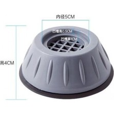 Cmt Gri Çamaşır Makinesi Titreşim Engelleyici Stoper 4'lü Set Kaymaz ve Gürültü Emici Özellikte