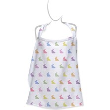 Deux Lapins Rainbow Lapin Bebek Müslin Emzirme Önlüğü 90x60 cm Renkli Pamuk Kumaş Özellikli
