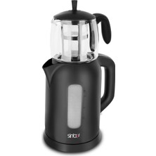 Sinbo STM-5812 Elektrikli Çay Seti 0.9 L Cam Demlik ve 1.7 L Plastik Su Isıtıcı Siyah Renk
