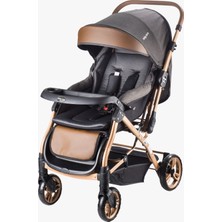 Baby Care BC65 Capron Gold Siyah Çift Yönlü Bebek Arabası 15 kg Taşıma Kapasitesi ve Katlanabilme Özelliği