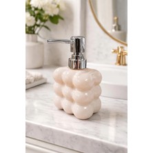 Makri Home Bubble Cam Sıvı Sabunluk, 300 ml - Krem, 9,5X6,5X15 cm