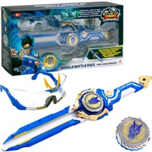 Sem Oyuncak Infinity Nado Goggle Battle Pack Orijinal Infinity Nado Kılıç Fırlatıcı ve Metal Topaç Gözlüklü Set