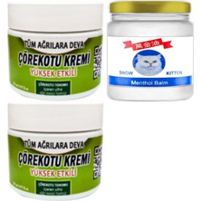 Çörek Otu Kremi 2 Adet 100 ml + Snow Kitten Menthol Balm 50 ml / Seti