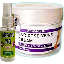 Varicose Ve.ns 100 ml 1 Adet West&month Bacak Bakım Krem + Çörek Otu Yağı Yağı 30 ml