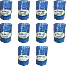 Favori Ip 5000 Denye -0.8 Mm- Ambalaj ve Paket Ipi Naylon Burgulu Örgü Çamaşır Ipi - Mavi - 10 Adet