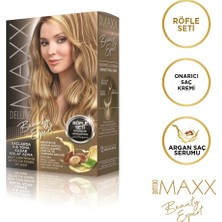 MAXX DELUXE BEAUTY EXPERT Kumral Renkli Amonyaklı Krem Röfle Seti Onarıcı Etki ile