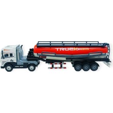 Vardem Metal Tır 1:24 - Sesli Işıklı Tanker Tır 39 cm - Beyaz Kafa